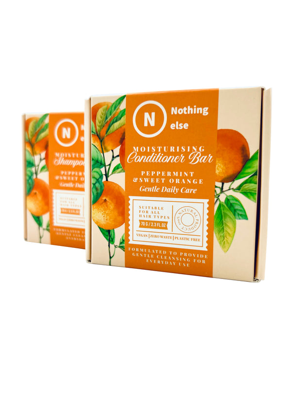 MOISTURISING PEPPERMINT & ORANGE - SHAMPOO AND CONDITIONER BAR COMBO